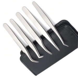 Stainless Steel Eyelash Tweezers Set Precision Tip <b>Smooth</b> Surface for Eyelash Extension <b>Tools</b> - Product Image 6