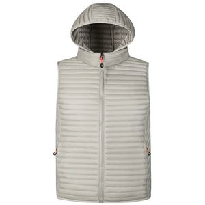 Chaleco Acolchado con Capucha para Hombre, Invierno, con Cierre de Cremallera, Cortavientos, Informal, Color Sólido, Largo Regular, Exterior de Poliéster - Product Image 6