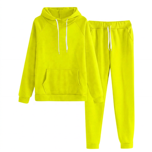 Conjunto Deportivo Unisex Ecológico Ligero con Capucha Morada, Sudadera de Manga Corta de Color Sólido, Pantalones Deportivos con Bolsillos Laterales - Product Image 4