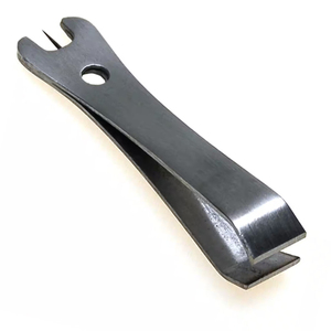 TECTO – pinces de pêche à la mouche, finition noire avec chaîne, pinces de pêche en acier inoxydable, outils de fixation à la mouche - Product Image 1