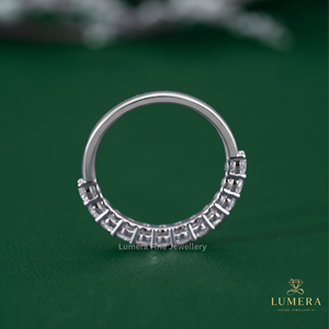 Lab Grown Round Brilliant Cut Sparkling Diamond Ring Solid Gold Plated Fine Jewelry For Anniversary Wedding Gift For Her - Product Image 6