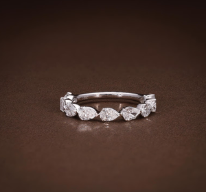 925 <b>Silver</b> Vintage Pear Cut IGI Certified <b>Solitaire</b> Diamond Engagement <b>Ring</b> for Wedding Anniversary & Gift - Product Image 1