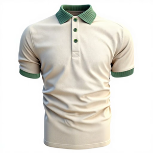 เสื้อเชิ้ตผู้ชายลำลองแบบขายส่ง OEM ขนาดสั่งทำ สีพื้น แขนสั้น ระบายอากาศ แห้งเร็ว ผ้าเจอร์ซีย์โพลีเอสเตอร์ 100% - Product Image 1