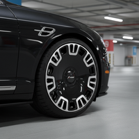 Rines de Aleación de Lujo Estilo Bentley con Tecnología Flow Forming |   Rines de Dos Tonos para Automóviles de Pasajeros de 21 y 22 Pulgadas con Acabado Mecanizado |   Bloque Geométrico de Lujo W