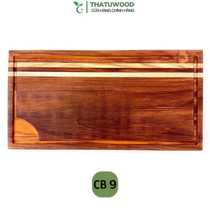 Tabla de Cortar de Madera THATUWOOD CB 10 Rectangular Hecha a Mano, Estilo Rústico para Cocina, 2.0 cm de Grosor, Ecológica, No Tóxica, Apta para Lavavajillas - Product Image 3