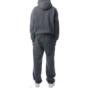 Ensemble de survêtement décontracté pour homme avec capuche, sweat-shirt à fermeture éclair intégrale et pantalon de jogging, 100 % coton, couleur unie, vêtements de sport, streetwear - Product Image 3