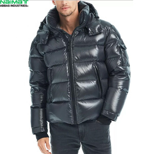 Premium Finish Polished Winter Puffer Jacket Men Wet Look Comfortable <b>Bubble</b> <b>Coat</b> Warm Thick Quilted Front Streetwear Parka - Product Image 5