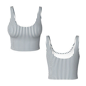 เสื้อชั้นในกีฬาผู้หญิงคุณภาพสูง น้ำหนักเบา ไร้ตะเข็บ แบบซับลิเมชั่น คอทรงยู ผ้ายืดโพลีเอสเตอร์เนื้อนุ่ม ซัพพอร์ตสูง แห้งเร็ว ติดกระดุมด้านหน้า - Product Image 1
