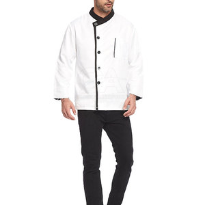 Ensemble d'uniformes de cuisine pour hommes, personnel de restauration, hôtel, traiteur - Vêtements de travail professionnels, veste, pantalon, tablier - Product Image 1