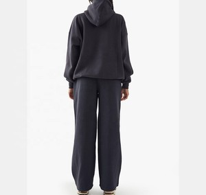 <b>Women's</b> Casual Winter Oversized Tracksuits 2-Piece Set with Zipper <b>Jacket</b> and Flare Pant Sportswear Clothing - Product Image 2
