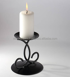 Hot Selling <b>Black</b> Iron Artisanal Sconce Wall Mount Hurricane Garden Candle <b>Holder</b> Set Pair by sallyashop - Product Image 2