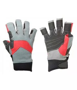 Fishing <b>Gloves</b> Leather Black And Yellow Non Slip Pull On Unisex All Seasons Work Protection <b>Gloves</b> - Product Image 2