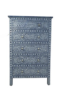 ILAHI's Bone Inlay <b>Drawer</b> Modern Design Agate Detailing <b>Storage</b> Portable Home Furniture - Product Image 3