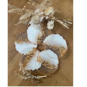 Juego de Posavasos de Resina Artística de Lujo en Oferta, Posavasos de Epoxi Duraderos, Ecológicos y Hechos a Mano para el Hogar, Bar y Restaurante - Product Image 2