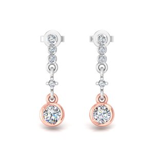 Minimalist Round Cut Lab Grown Diamond 10k,14K,18k Solid Gold <b>Earring</b> <b>Tops</b> for Gift Party & Anniversary - Product Image 4