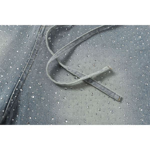 Shorts en jean vintage pour hommes, coupe droite, style streetwear d'été, personnalisés, baggy, effet usé, en denim de coton délavé foncé - Product Image 4