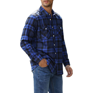 Nouvelle Arrivée Chemises en Flanelle Personnalisées pour Hommes, en Polyester/Coton, Anti-Plis, Écologiques, Respirantes, Tricotées, Décontractées - Product Image 3