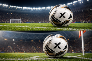 Ballon de football personnalisé X, blanc, noir, or, logo X, ballons de football pour tournois |   OEM ODM |   Fabricant |   Design haut de gamme - Product Image 5