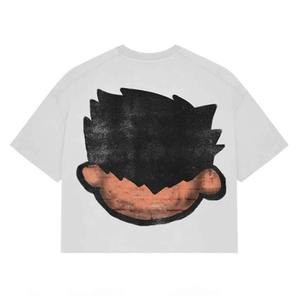 T-shirt surdimensionné personnalisé pour homme, col en V, respirant, en maille, style maillot de football, avec lettres, coupe ample - Product Image 1