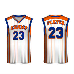 Camiseta de Baloncesto Retro 2026 de Poliéster/Algodón, Transpirable y de Secado Rápido |   Ropa de Equipo Personalizada con Cuello Acanalado |   Uniforme Deportivo OEM - Product Image 3
