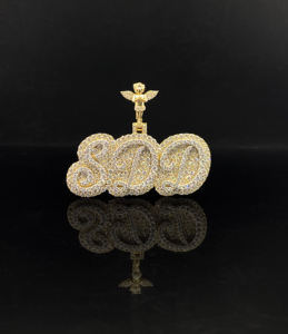 จี้ฮิปฮอปชุบทองพรีเมียมประดับเพชร CZ แบบไอซ์ด์ - Product Image 3