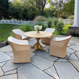 Table à manger rectangulaire en teck massif naturel, meubles de jardin et de terrasse, qualité d'exportation Indonésie - Product Image 2