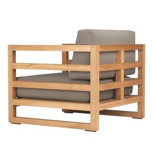 Sofá de Jardín de Madera de Teca para Exteriores, Silla de Patio Acolchada Impermeable, Muebles para Terraza y Jardín - Product Image 2