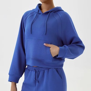 Sudadera con Capucha Informal y Transpirable para Mujer, para Yoga, Deportes, Entrenamiento, Correr, Holgada, con Bolsillo Delantero, Cuello con Capucha, Otoño Invierno, 100% - Product Image 5