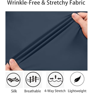 Camisas de Vestir Casuales de Manga Larga para Hombre, Ajustadas, Sin Arrugas, Transpirables, con Botones, para Oficina y Uso Diario - Product Image 4