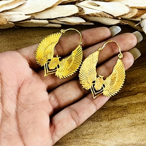 Pendientes de Aro Mandala de Filigrana Favoritos del Mercado, Joyería Tribal de Latón para Mujer, Diseño Floral Bohemio Bañado en Plata, Venta al por Mayor/OEM/ODM - Product Image 2
