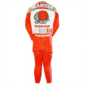 Traje de Carreras Randy Mamola Cagiva MotoCP de 1 Pieza en Cuero Vacuno/Canguro para Motociclistas/Traje de Pista/MotoCp para Pilotos de Nivel Profesional - Product Image 2