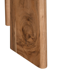 Mesa de Comedor Redonda de Madera de Acacia Sólida de Estilo Europeo Moderno, con Acabado Teñido, Plegable, de 4 Patas, Resistente, para Hogar, Cocina o Restaurante - Product Image 4