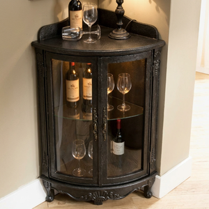 <span class=keywords><strong>Meuble</strong></span> <span class=keywords><strong>d</strong></span>'<span class=keywords><strong>angle</strong></span> en bois massif de style français classique pour salon <span class=keywords><strong>d</strong></span>'hôtel de luxe, vitrine à vin en verre courbé, mobilier FF&E OEM - Product Image 5