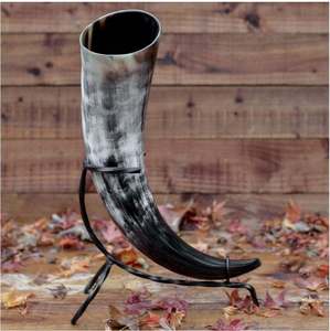 Premium Handmade <b>Drinking</b> <b>Horn</b> With Stand Viking Mug Natural Buffalo <b>Horn</b> For Collectors And Gift Purpose - Product Image 5