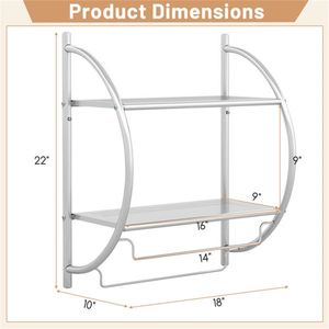 Bathroom Towel Rack Stylish Bathroom Shelves for Convenient Storage - Product Image 3