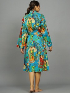 Robe de nuit en coton à motif floral, taille unique - Product Image 3