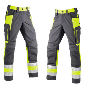 Safety Pants <b>High</b> Visibility Reflective <b>Work</b> <b>Trousers</b> Class 2 Waterproof with Pockets for Men Construction Use - Product Image 2