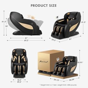 Silla de Masaje Plegable Moderna de Cuero con Gravedad Cero 8D para Cuerpo Completo, con Función Musical, para Uso Doméstico y Comercial - Product Image 2