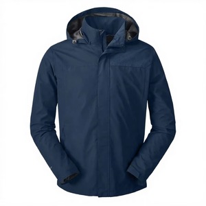 Veste matelassée coupe-vent à capuche pour homme, couleur unie, fermeture éclair, vêtement d'hiver décontracté, coque en polyester, coupe régulière - Product Image 2