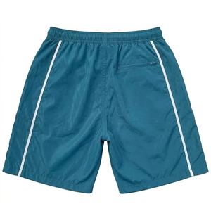 Conjunto de Chaqueta Cortavientos con Capucha y Pantalones Cortos para Hombre, Color Sólido, Poliéster, Secado Rápido, Estilo Deportivo, Ropa de Otoño - Product Image 6