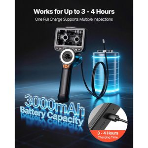 Endoscopio Industriale con Schermo IPS HD da 4,5 Pollici, Zoom 8X, Lente Sottile da 0,24 Pollici, Boroscopio Articolato a 360°, Articolazione a 4 Vie, 1920 X 1080 - Product Image 6