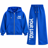 Ensemble sweat à capuche et pantalon de survêtement en molleton 100 % coton – Coupe ample unisexe style streetwear