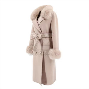 Manteau long en laine pour femme, doux et chaud, vêtement d'extérieur d'hiver, vêtements de mode haut de gamme, fournisseur d'usine en gros, décontracté - Product Image 2