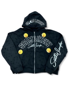 Sudadera con capucha de forro polar para hombre, verde, con cremallera, gráficos llamativos, detalles divertidos, estilo urbano, corte holgado, moda urbana expresiva - Product Image 2