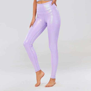 2026 Latest Design Women Mid Waist Cotton/Bamboo Fiber Breathable Knee-<b>Length</b> Gym Tight Fitness Running Leggings Sale OEM - Product Image 5