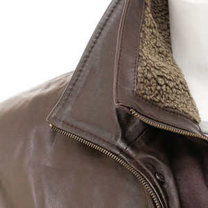 เสื้อแจ็คเก็ตบอมเบอร์หนังคุณภาพสูงสำหรับผู้ชาย ขนาดปกติ คอทรงกรวย สีสันปรับแต่งได้ สำหรับฤดูหนาว - Product Image 3