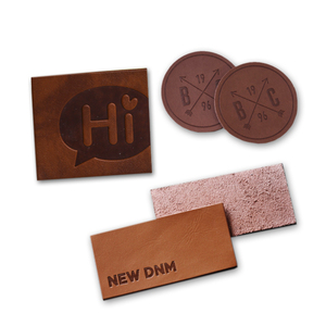 Custom Logo Engraved Leather Patch | Heat-Seal PU Brand <b>Label</b> for Denim Jackets & Bags | Factory Direct Supply - Product Image 2