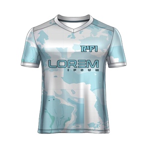 เครื่องแบบฟุตบอลสำหรับผู้ชายและผู้หญิงชุดเสื้อเจอร์ซีย์คอวีพิมพ์ซับลิเมชันทำจากโพลีเอสเตอร์100% รวมโลโก้ - Product Image 6