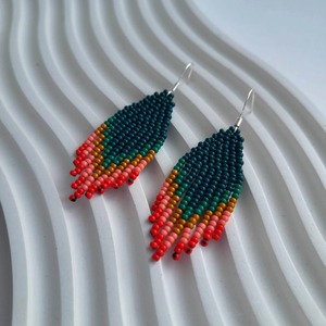 <b>Top</b> Selling Handmade Acrylic Beaded Charm <b>Earrings</b> Classic Long Turquoise Dangle Fashion Jewelry Anniversary Wedding - Product Image 2