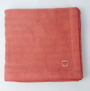 GOTS Serviette de bain en coton biologique 100x100cm Tissu de mousseline tricoté à 2 couches pour nouveau-né Teinture naturelle pour peau sensible - Product Image 2